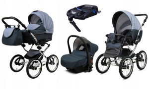 Wózek 4w1 dziecięcy BabyLux Margaret + baza Isofix