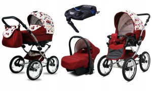 Wózek 4w1 dziecięcy BabyLux Margaret + baza Isofix