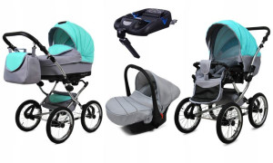 Wózek 4w1 dziecięcy BabyLux Margaret + baza Isofix