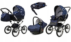 Wózek 4w1 dziecięcy BabyLux Margaret + baza Isofix