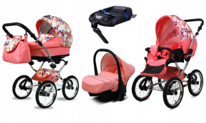 Wózek 4w1 dziecięcy BabyLux Margaret + baza Isofix