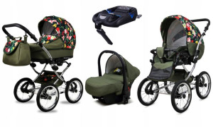 Wózek 4w1 dziecięcy BabyLux Margaret + baza Isofix