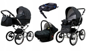 Wózek 4w1 dziecięcy BabyLux Margaret + baza Isofix