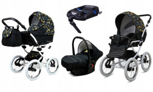 Wózek 4w1 dziecięcy BabyLux Margaret + baza Isofix