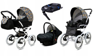 Wózek 4w1 dziecięcy BabyLux Margaret + baza Isofix