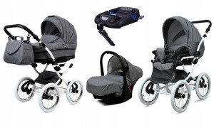 Wózek 4w1 dziecięcy BabyLux Margaret + baza Isofix