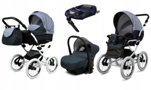 Wózek 4w1 dziecięcy BabyLux Margaret + baza Isofix