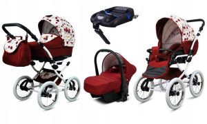 Wózek 4w1 dziecięcy BabyLux Margaret + baza Isofix