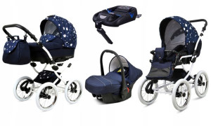 Wózek 4w1 dziecięcy BabyLux Margaret + baza Isofix