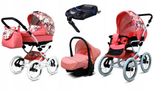 Wózek 4w1 dziecięcy BabyLux Margaret + baza Isofix