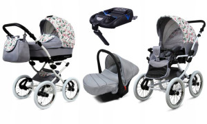Wózek 4w1 dziecięcy BabyLux Margaret + baza Isofix