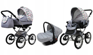 Wózek 3w1 dziecięcy spacerówka BabyLux Margaret