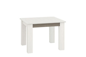 Stół rozkładany 101/141/181x76x89 cm SARPA biały/brązowy Konsimo