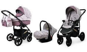 Wózek 3w1 dziecięcy spacerówka BabyLux Miracle ALU