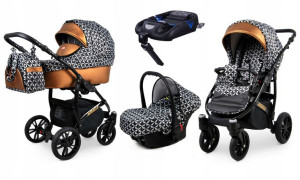 Wózek 4w1 dziecięcy BabyLux Miracle + baza Isofix