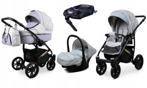 Wózek 4w1 dziecięcy BabyLux Miracle + baza Isofix