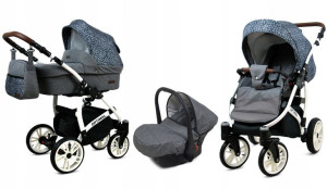 Wózek 3w1 dziecięcy spacerówka BabyLux OPTIMAL ALU