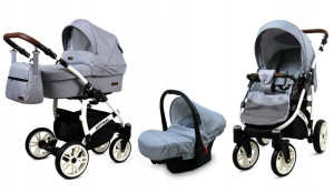 Wózek 3w1 dziecięcy spacerówka BabyLux OPTIMAL ALU