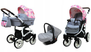 Wózek 3w1 dziecięcy spacerówka BabyLux OPTIMAL ALU