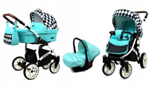 Wózek 3w1 dziecięcy spacerówka BabyLux OPTIMAL ALU