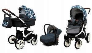 Wózek 3w1 dziecięcy spacerówka BabyLux OPTIMAL ALU