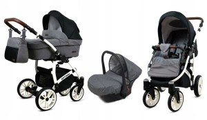 Wózek 3w1 dziecięcy spacerówka BabyLux OPTIMAL ALU