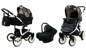 Wózek 3w1 dziecięcy spacerówka BabyLux OPTIMAL ALU