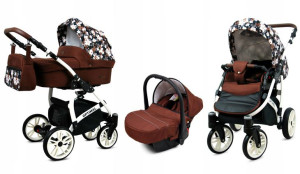 Wózek 3w1 dziecięcy spacerówka BabyLux OPTIMAL ALU
