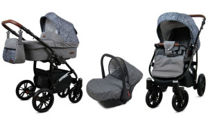 Wózek 3w1 dziecięcy spacerówka BabyLux OPTIMAL ALU