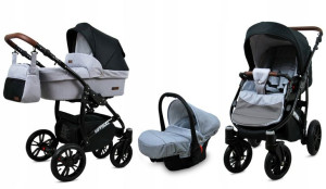 Wózek 3w1 dziecięcy spacerówka BabyLux OPTIMAL ALU