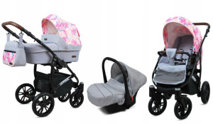 Wózek 3w1 dziecięcy spacerówka BabyLux OPTIMAL ALU