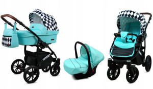 Wózek 3w1 dziecięcy spacerówka BabyLux OPTIMAL ALU
