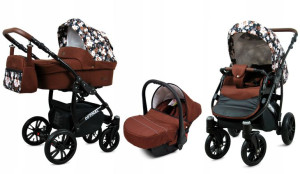 Wózek 3w1 dziecięcy spacerówka BabyLux OPTIMAL ALU