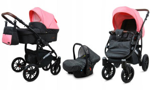 Wózek 3w1 dziecięcy spacerówka BabyLux OPTIMAL ALU