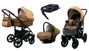 Wózek 4w1 dziecięcy BabyLux Optimal + baza Isofix
