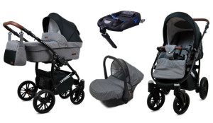 Wózek 4w1 dziecięcy BabyLux Optimal + baza Isofix