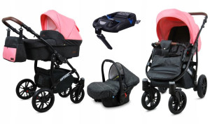 Wózek 4w1 dziecięcy BabyLux Optimal + baza Isofix