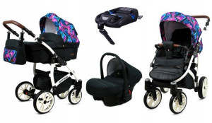 Wózek 4w1 dziecięcy BabyLux Optimal + baza Isofix