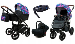 Wózek 4w1 dziecięcy BabyLux Optimal + baza Isofix