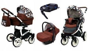 Wózek 4w1 dziecięcy BabyLux Optimal + baza Isofix