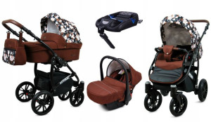 Wózek 4w1 dziecięcy BabyLux Optimal + baza Isofix