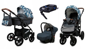 Wózek 4w1 dziecięcy BabyLux Optimal + baza Isofix