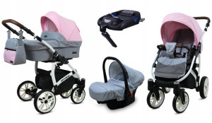 Wózek 4w1 dziecięcy BabyLux Optimal + baza Isofix