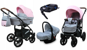 Wózek 4w1 dziecięcy BabyLux Optimal + baza Isofix