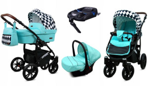 Wózek 4w1 dziecięcy BabyLux Optimal + baza Isofix