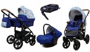 Wózek 4w1 dziecięcy BabyLux Optimal + baza Isofix