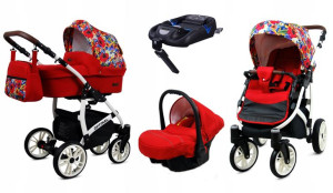 Wózek 4w1 dziecięcy BabyLux Optimal + baza Isofix