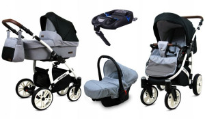 Wózek 4w1 dziecięcy BabyLux Optimal + baza Isofix