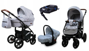 Wózek 4w1 dziecięcy BabyLux Optimal + baza Isofix