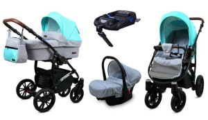 Wózek 4w1 dziecięcy BabyLux Optimal + baza Isofix